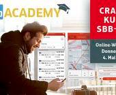pc-tip-Academy-Banner mit dem Zusatz: Crash-Kurs SBB App