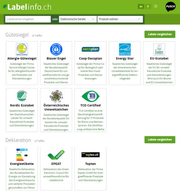 Produktegruppe Elektronische Geräte (Stand: 12.7.2025)